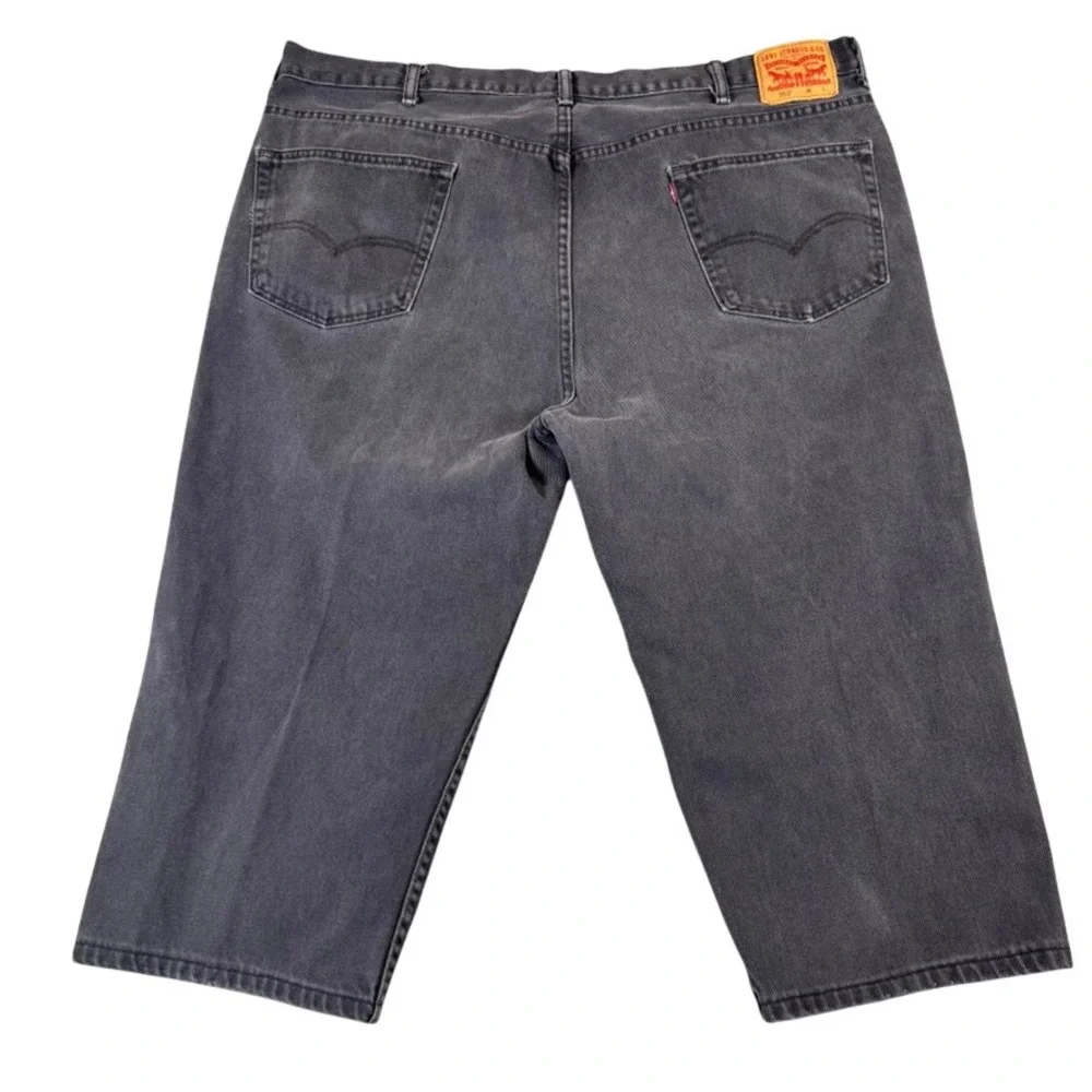 Levis 569 Loose Straight Denim Shorts Mens 44 Faded Black Relaxed Fit Jean